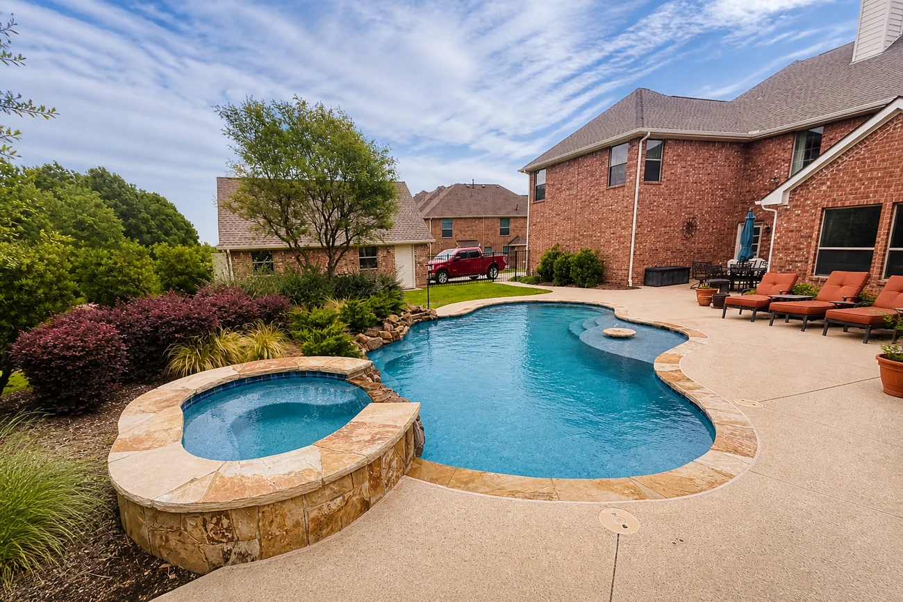 Freeform backyard pool