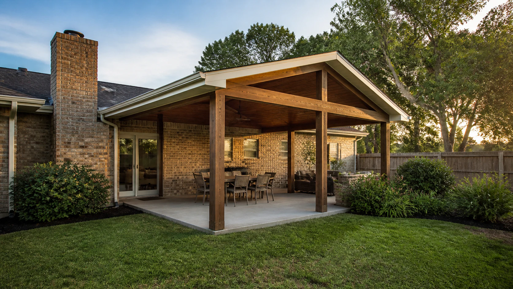 Representative completed covered patio based on the project sequence published in the old gallery