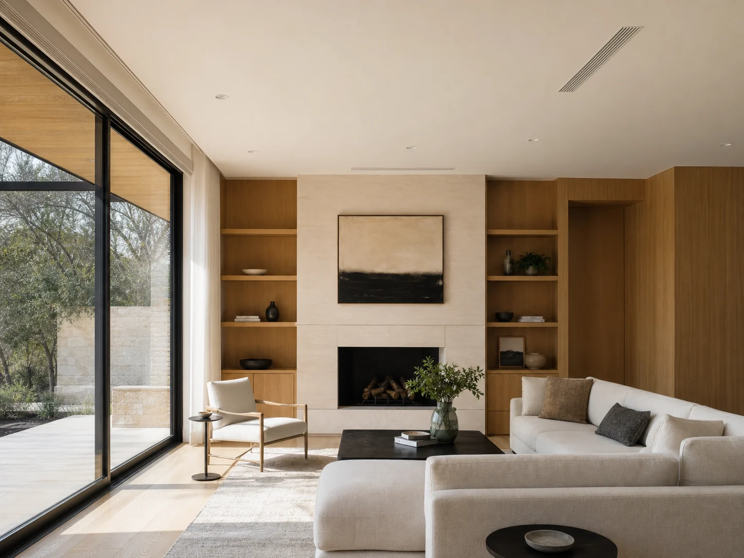 Discreet comfort in a finished space