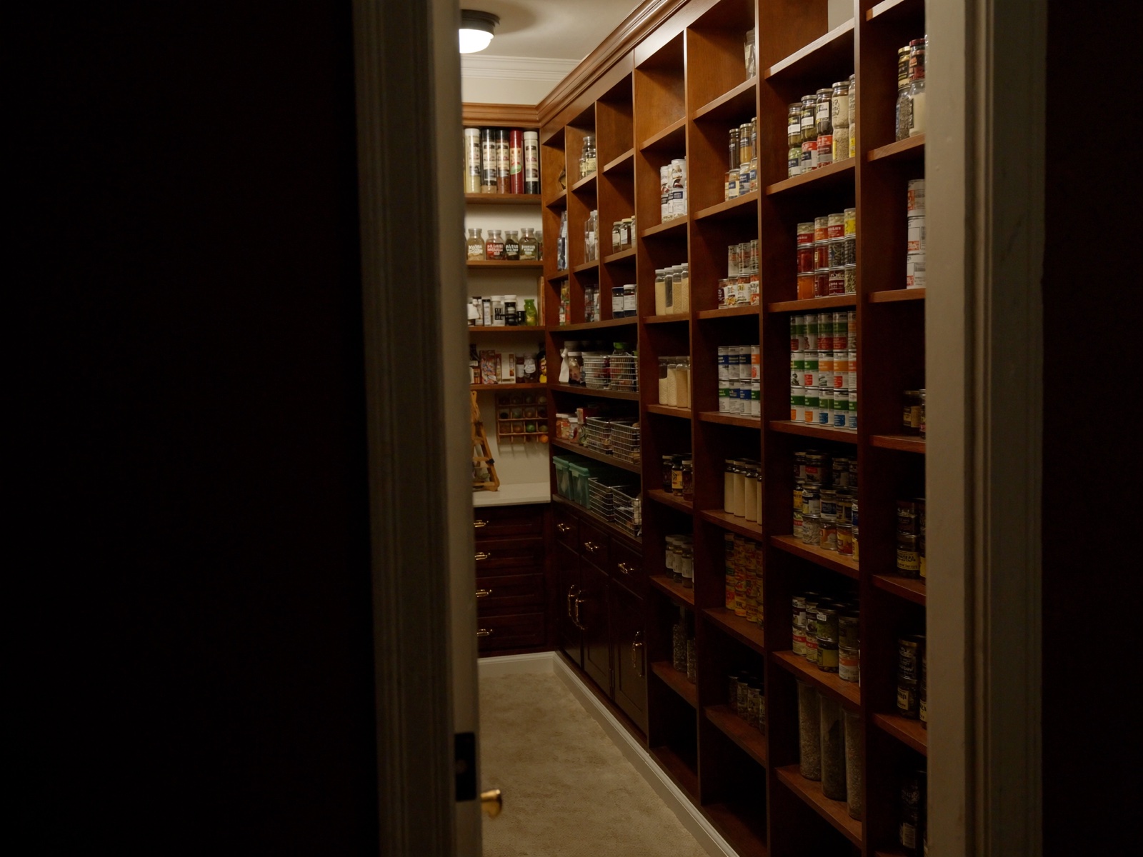 Custom walk-in pantry build-out, Plano, TX