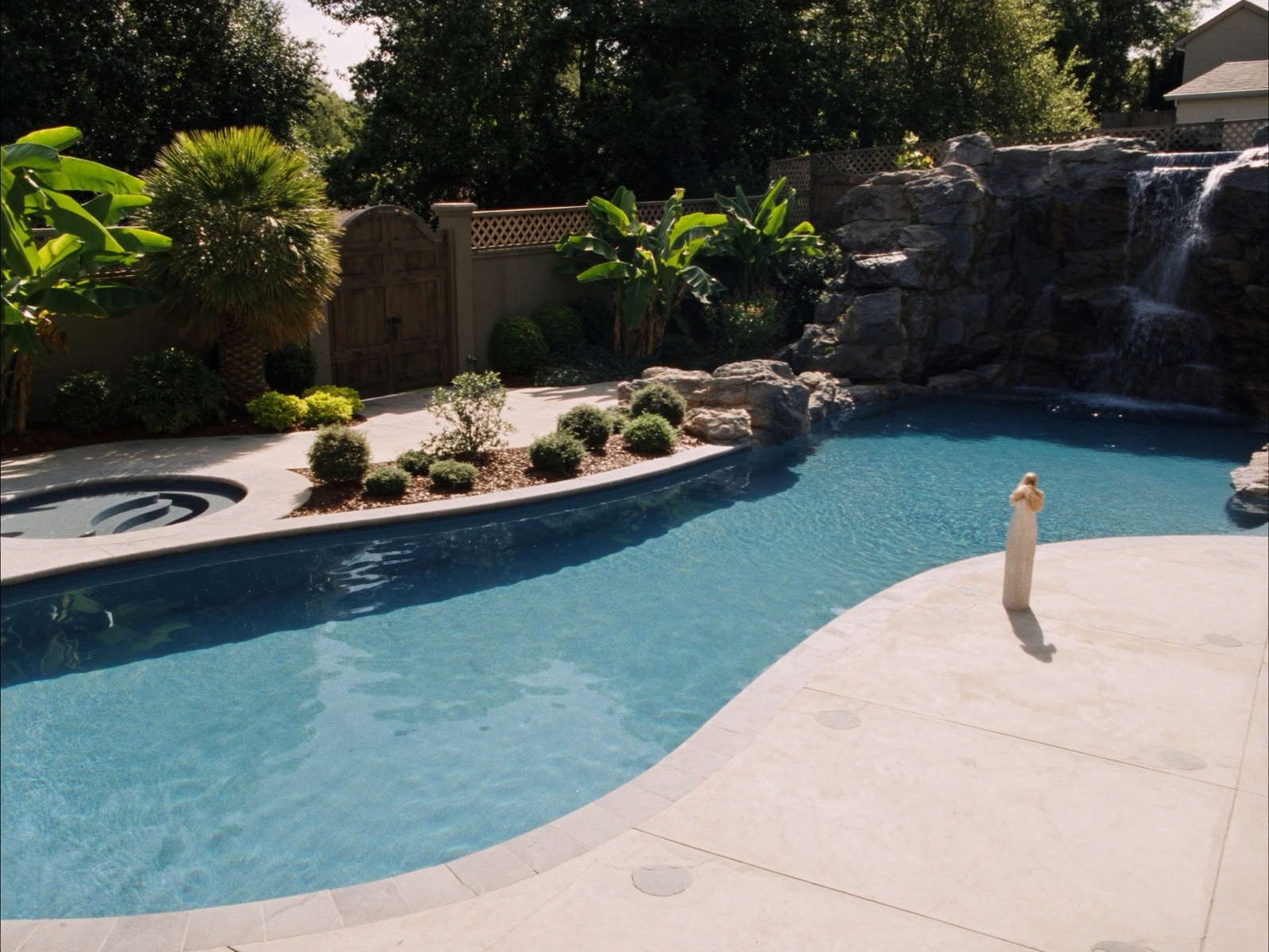 Freeform pool with waterfall feature, Colleyville, TX